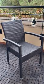 Sedie rattan sintetico 