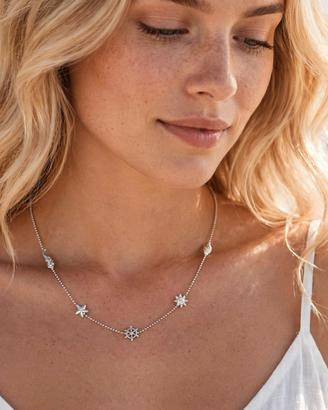 Collana oro bianco e brillantini