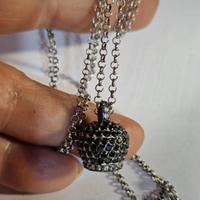 Argento 925 catena e pendente campanella