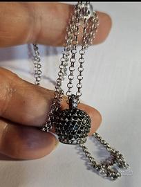 Argento 925 catena e pendente campanella