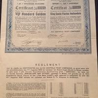 Olanda Raro antico certificato obbligazionario.