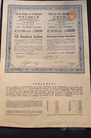 Olanda Raro antico certificato obbligazionario.