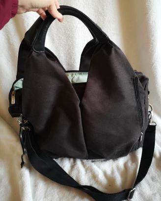 borsa nera capiente passeggino Lassig e fasciatoio