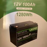 Batteria nuova LANPWR 100Ah 12.8V LiFePO4 1280Wh