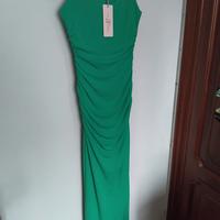 Abito lungo estivo in tessuto stretch  doppiato 