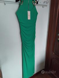 Abito lungo estivo in tessuto stretch  doppiato 