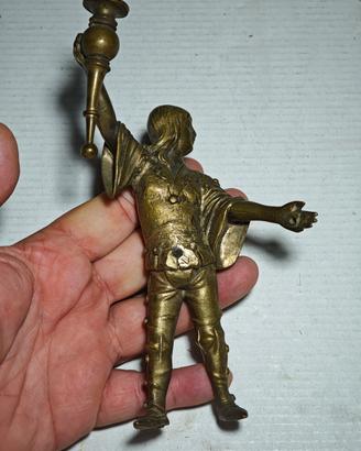 Antico Bronzetto dorato XIXsec. 17cm 437gr fusione