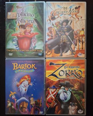 Lotto di 4 DVD per bambini