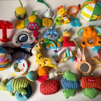 Lotto giochi prima infanzia morbidi e sonaglini