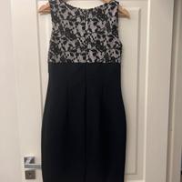 Abito longiette con pizzo nero bianco