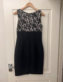 Abito longiette con pizzo nero bianco