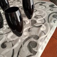set bicchieri in fusione nero 