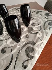 set bicchieri in fusione nero 