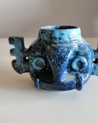 Vaso tipo azteco in ceramica vintage