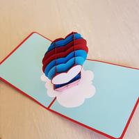 Biglietto pop up Palloncini Cuori