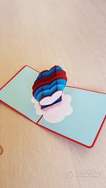 Biglietto pop up Palloncini Cuori