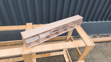 10x Cassettiera porta minuteria con 6 cassetti