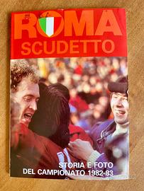 Libro del 1983. Scudetto calcio AS Roma, adesivi