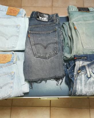 Jeans Levis Chiari Verdi Shorts 501/412 e Danny