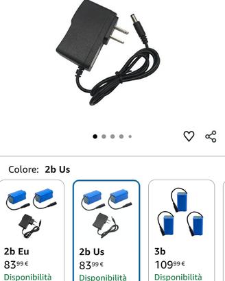 Kit Batterie con caricatore USB da 7,4V 19800 mAh