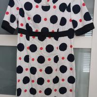 Vestito Camomilla bianco a pois, IT42, EU38