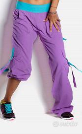 Pantaloni Zumba Cargo viola/azzurri taglia S