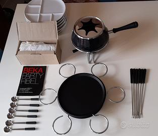 Servizio da fonduta nuovo + piatti