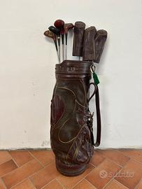 Sacca da golf SPALDING vintage con mazze