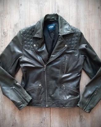 Giacca n pelle moto Cafe Racer, biker style