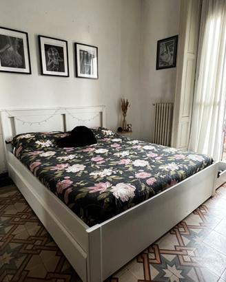 Letto matrimoniale con 4 cassettoni + materasso