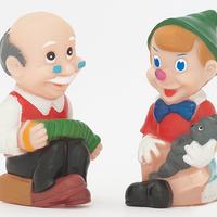 Pupazzi in gomma Pinocchio e Geppetto