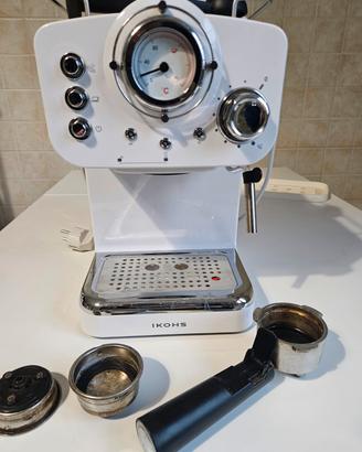 Macchina caffè espresso IKOHS Retro bianca
