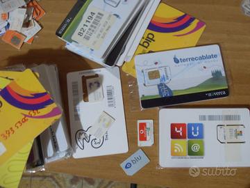 sim collezionismo Blu, Bip, Noverca, omnitel, 4u