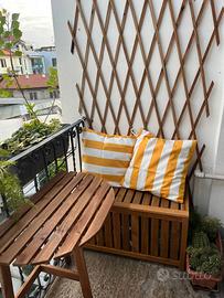 Panca contenitore da balcone