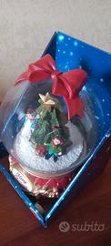 Palla Natale diam. 18 cm con luci e suoni. Nuova