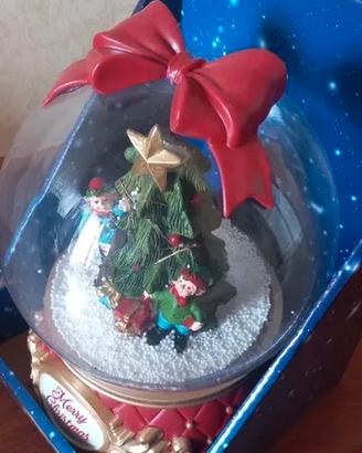Palla Natale diam. 18 cm con luci e suoni. Nuova