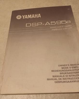 Manuale d'uso amplificatore AV YAMAHA DSP-A595a