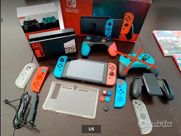 Nintendo switch + giochi + custodia