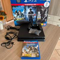 Ps4 Slim 1 TB con joystick, gioco e scatola