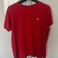 t-shirt rossa cotton e silk