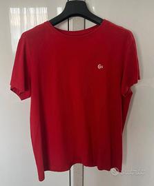 t-shirt rossa cotton e silk