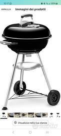 Weber Compact Kettle Barbecue a Carbone, 47 cm, 