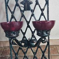 LAMPADA DA PARETE VINTAGE IN FERRO BATTUTO ARREDO