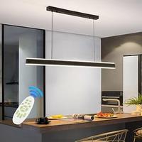 Lampada a led nera per isola da 150 cm