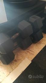 Manubri Esagonali Gommati e Dischi Gommati 