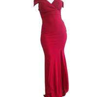 Abito lungo da donna cerimonia rosso scuro