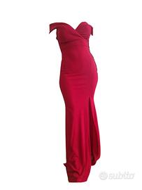 Abito lungo da donna cerimonia rosso scuro