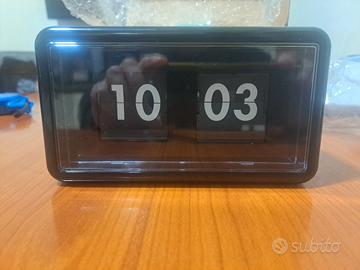 orologio a cartellini,flip clock stile retro