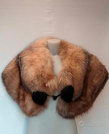 Stola vintage in pelliccia di volpe