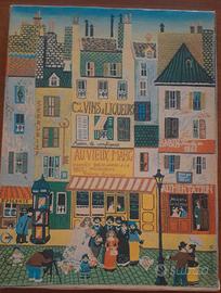 Pittura naif "festa di nozze"